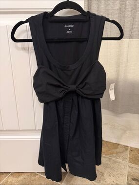 Pilcro Black Bow-Front Tank